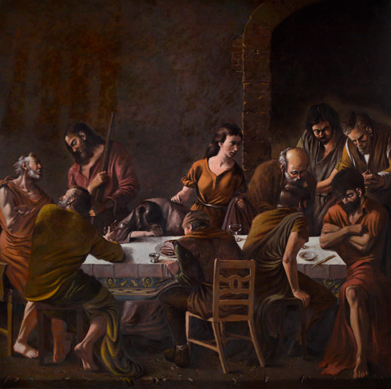 last-supper-by-joel-barnett-greenville-sc-art-artwork-painting-signed-original-paint-oil-artist-canvas-panel-painted-buy